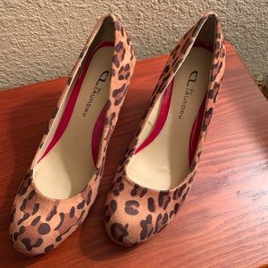 CL by Landry Leopard Wedge Pumps